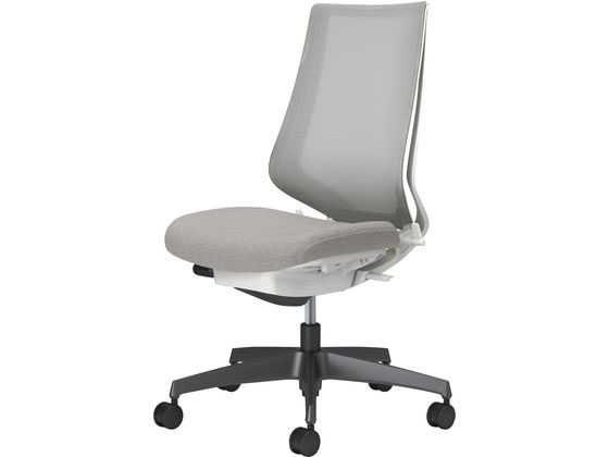 【メーカー直送】コクヨ チェア デュオラ2 ブラック脚 メッシュ ソフトグレー【代引不可】【組立・設置・送料無料】 肘なし 布張りチェア オフィスチェア オフィス家具