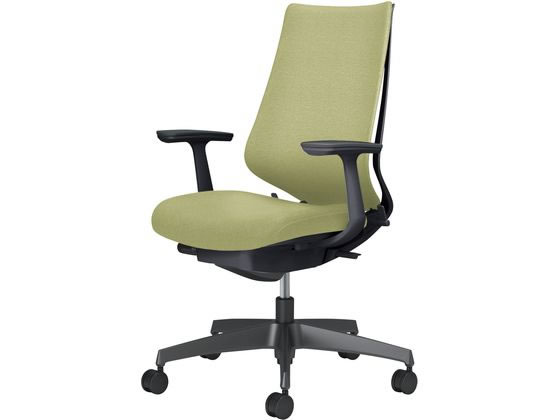 【楽天大感謝祭限定★26日9:59迄ポイント2倍】【メーカー直送】コクヨ チェア デュオラ2 ブラック脚 クッション グラスグリーン【代引不可】【組立・設置・送料無料】肘付き 固定肘タイプ 布張りチェア オフィスチェア オフィス家具