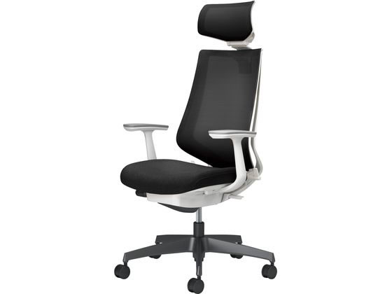 【メーカー直送】コクヨ チェア デュオラ2 ブラック脚 メッシュ ブラック【代引不可】【組立・設置・送料無料】 肘付き　可動肘タイプ メッシュチェア オフィスチェア オフィス家具