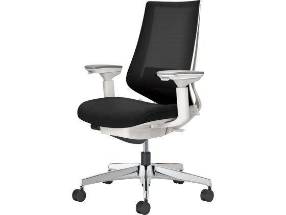 【メーカー直送】コクヨ チェア デュオラ2 アルミ脚 メッシュ ブラック【代引不可】【組立・設置・送料無料】 肘付き　可動肘タイプ メッシュチェア オフィスチェア オフィス家具