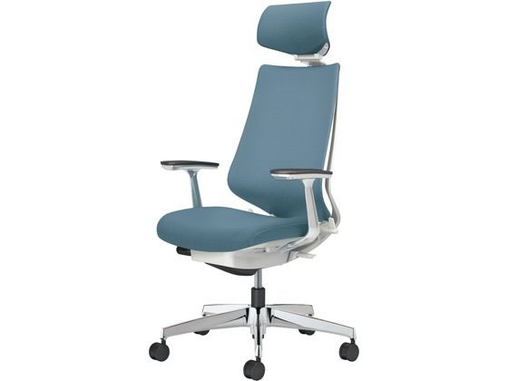 乐天商城 - 【レビュー投稿で100円OFFクーポン】【メーカー直送】コクヨ チェア デュオラ2 アルミ脚 クッション モンティコラブルー【代引不可】【組立・設置・送料無料】肘付き 可動肘タイプ メッシュチェア オフィスチェア オフィス家具