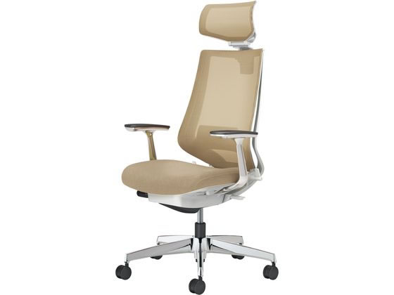 【楽天大感謝祭限定★26日9:59迄ポイント2倍】【メーカー直送】コクヨ チェア デュオラ2 アルミ脚 メッシュ ソフトベージュ【代引不可】【組立・設置・送料無料】肘付き 可動肘タイプ メッシュチェア オフィスチェア オフィス家具