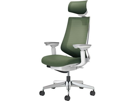 【楽天大感謝祭限定★26日9:59迄ポイント2倍】【メーカー直送】コクヨ チェア デュオラ2 アルミ脚 メッシュ ディープグリーン【代引不可】【組立・設置・送料無料】肘付き 可動肘タイプ メッシュチェア オフィスチェア オフィス家具