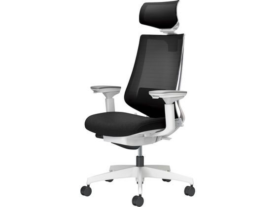 【マラソン限定★2,000円クーポン＆ポイント2倍】【メーカー直送】コクヨ チェア デュオラ2 ホワイト脚 メッシュ ブラック【代引不可】【組立・設置・送料無料】肘付き 可動肘タイプ メッシュチェア オフィスチェア オフィス家具