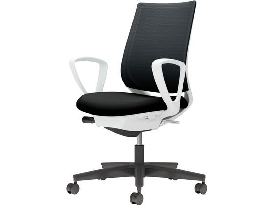 【スーパーSALE限定★10％以上OFF＆2,000円クーポン】【メーカー直送】コクヨ チェア ミトラ2 サークル肘 ブラック ポリウレタン巻き【代引不可】【組立・設置・送料無料】肘付き 固定肘タイプ 布張りチェア オフィスチェア オフィス家具