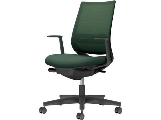 【レビュー投稿で100円OFFクーポン】【メーカー直送】コクヨ チェア ミトラ2 L型肘 ランバー付 ディープグリーン ポリウレタン巻【代引不可】【組立・設置・送料無料】肘付き 固定肘タイプ 布張りチェア オフィスチェア オフィス家具