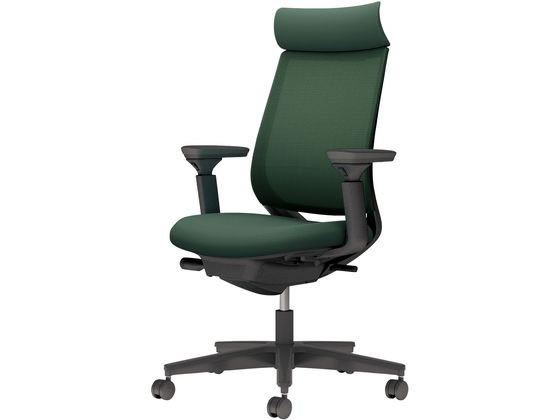 【メーカー直送】コクヨ チェア ミトラ2 可動肘 ディープグリーン ポリウレタン巻き【代引不可】【組立・設置・送料無料】 肘付き　可動肘タイプ メッシュチェア オフィスチェア オフィス家具