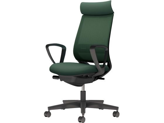 【楽天大感謝祭限定★26日9:59迄ポイント2倍】【メーカー直送】コクヨ チェア ミトラ2 サークル肘 ランバー付 ディープグリーン ポリウレタン巻【代引不可】【組立・設置・送料無料】肘付き 固定肘タイプ 布張りチェア オフィスチェア オフィス家具