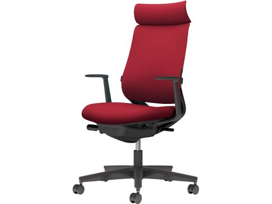 【メーカー直送】コクヨ チェア ミトラ2 L型肘 ランバー付 カーマイン ポリウレタン巻き【代引不可】【組立・設置・送料無料】 肘付き　固定肘タイプ 布張りチェア オフィスチェア オフィス家具