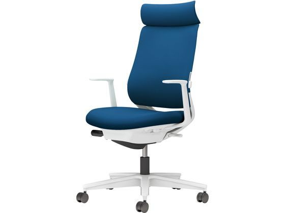 【レビュー投稿で100円OFFクーポン】【メーカー直送】コクヨ チェア ミトラ2 L型肘 ランバー付 プルシアンブルー ナイロンキャスター【代引不可】【組立・設置・送料無料】肘付き 固定肘タイプ 布張りチェア オフィスチェア オフィス家具