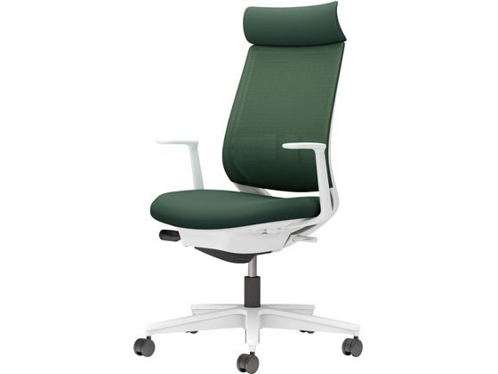 【楽天大感謝祭限定★26日9:59迄ポイント2倍】【メーカー直送】コクヨ チェア ミトラ2 L型肘 ランバー付 ディープグリーン ナイロンキャスター【代引不可】【組立・設置・送料無料】肘付き 固定肘タイプ 布張りチェア オフィスチェア オフィス家具