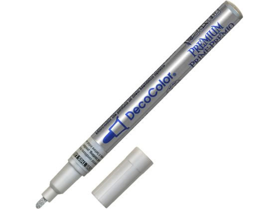 【レビュー投稿で100円OFFクーポン】マービー 油性 メタリックマーカー デコカラープレミアム シルバー 細字 油性ペン 油性マーカー