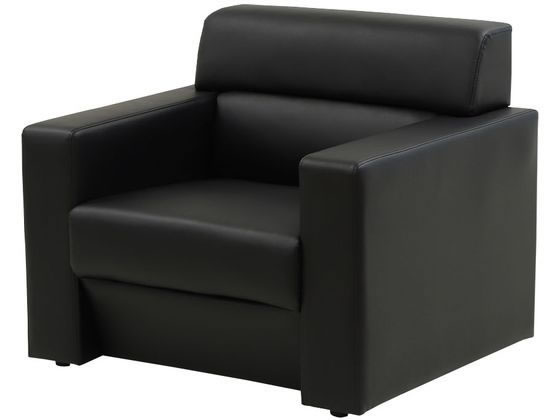 【マラソン限定★ポイント2倍】【メーカー直送】Netforce 応接ソファ ルクシー 1人掛 ブラック LUX-1-2-FW-BK【代引不可】応接ソファ テーブル 応接セット 受付カウンター ロビー オフィス家具