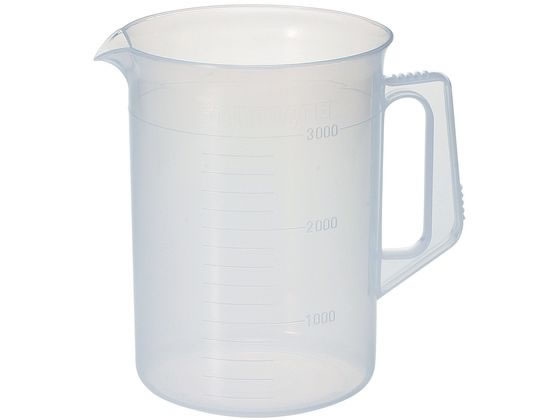【マラソン限定★2000円クーポン＆ポイント2倍】【お取り寄せ】新潟精機 手持ちビーカ 3L PBH-3000 小型容器 樹脂製 樹脂容器 計量器