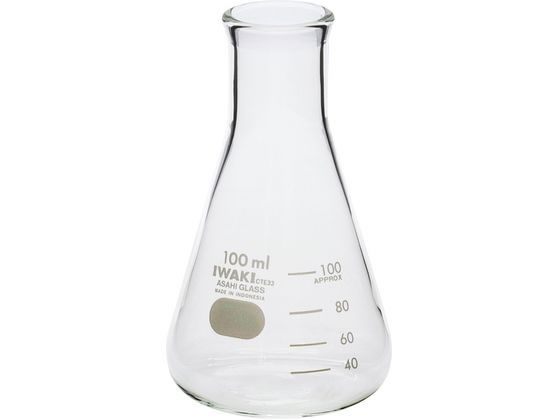 【お取り寄せ】新潟精機 三角フラスコ 100ml GT-100 フラスコ ガラス容器 計量器