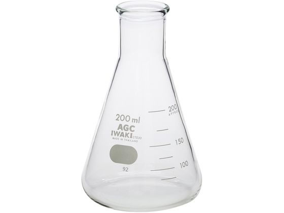 ＼10/4~10/17 9:59まで★店内全品ポイント2倍以上／ 【お取り寄せ】新潟精機 三角フラスコ 200ml GT-200 フラスコ ガラス容器 計量器 研究用