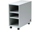 【メーカー直送】サンワサプライ 収納ボックス W300×D600×H600mm ライトグレー【代引不可】【お客様組立】 脇机 ワゴン 木製デスク オフィスデスク...
