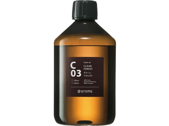 【お取り寄せ】@aroma クリーンエアー C03 クリーンフォレスト 450ml 樹木系 アロマ エッセンシャルオイル