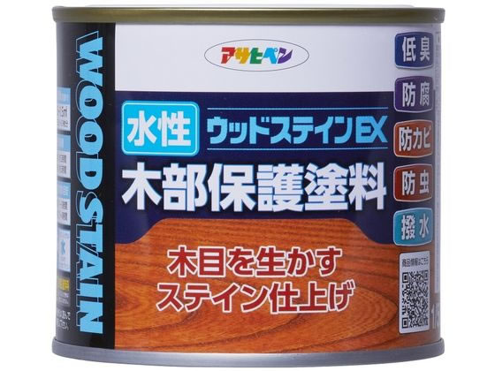 【お取り寄せ】アサヒペン 水性ウッドステインEX 1／5L ウォルナット 塗料 塗装 養生 内装 土木 建築資材