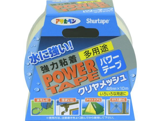 【マラソン限定★ポイント2倍】 【お取り寄せ】アサヒペン パワーテープ クリヤメッシュ 48mmx10M T104 建設 工事 土木 建築資材