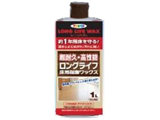 【楽天スーパーSALE限定★ポイント2倍＆2,000円クーポン】【お取り寄せ】アサヒペン ロングライフフロア用樹脂ワックス 1L 洗剤 クリーナー 清掃用 清掃用品 オフィス住設用品