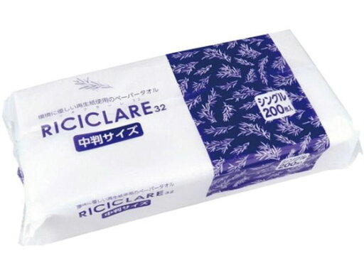 【お取り寄せ】大黒工業 RICICLAREペーパータオル 中判 200枚入 51534 200枚入り 中判タイプ ペーパータオル 【お取り寄せ】大黒工業 RICICLAREペーパータオル 中判 200枚入 51534 200枚入り 中判タイプ ペーパータオル
