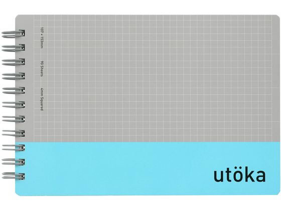 【レビュー投稿で100円OFFクーポン】マルマン ウトカ リングノート 4mm方眼罫 ポケットサイズ 90枚 ライトブルー ノート