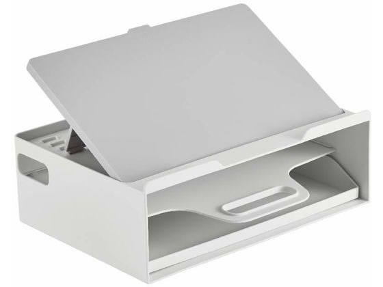 【レビュー投稿で100円OFFクーポン】キングジム ポータブルワークベース 「ノッテオン」 シロ WB10-W ..