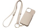 【店内全品ポイント2倍★16日9:59迄】 【お取り寄せ】エレコム iPhone15レザーケースショルダーストラップ&me PMA23APLOSSGB