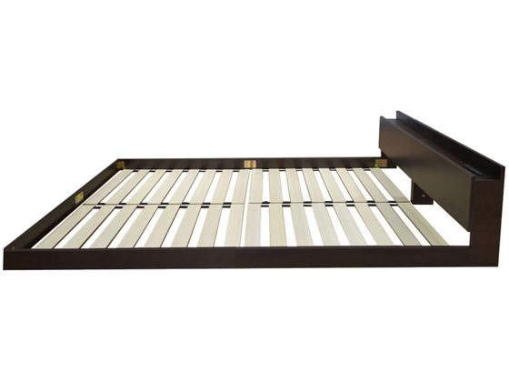 【レビュー投稿で100円OFFクーポン】【メーカー直送】ナカバヤシ Lonnie 宮付きフロアベッド ダブル ブラウン【代引不可】【お客様組立】ダブル フロアベッド 寝具 インテリア