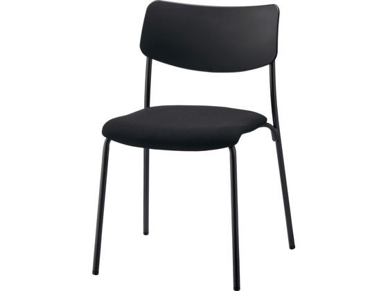 【メーカー直送】ライオン事務器 ミーティング用チェアー ソルテ 4本脚 ブラック No.3260F【代引不可】