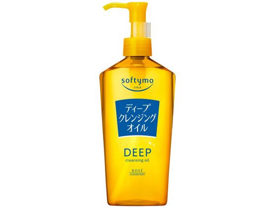 【商品説明】5種のオーガニック認証ボタニカルオイル（保湿）と3種のボタニカルシードオイル（保湿）、スクワランを配合したすご落ちディープクレンジングオイルです。スピーディで素早くすっぴん肌に。ウォータープルーフマスカラも素早くスルンと落ちます。落ちにくいメイクとともに頑固な角栓もポロポロと落とし、毛穴までキレイなつるつる肌に。落としにくいマスカラ・角栓にもみるみるなじんでスルンと落とします。【仕様】●注文単位：1個（240ml）●生産国：日本●商品区分：化粧品●メーカー：コーセーコスメポート株式会社広告文責：フォーレスト株式会社　0120-40-4016【備考】※メーカーの都合により、パッケージ・仕様等は予告なく変更になる場合がございます。【検索用キーワード】ソフティモ　ディープ　クレンジングオイル　240mL　コーセーコスメポート　こーせーこすめぽーと　kosecosmeport　化粧品　フェイスケア　スキンケア　クレンジング　オイル　本体　ソフティモ　sofyimo　240ml　1本　1個　洗顔　メイク落とし　化粧落とし　クレンジング化粧品　メイクおとし　スキンケア　フェイスケア　R827HBメイクすご落ち！角栓クリアディープクレンジング