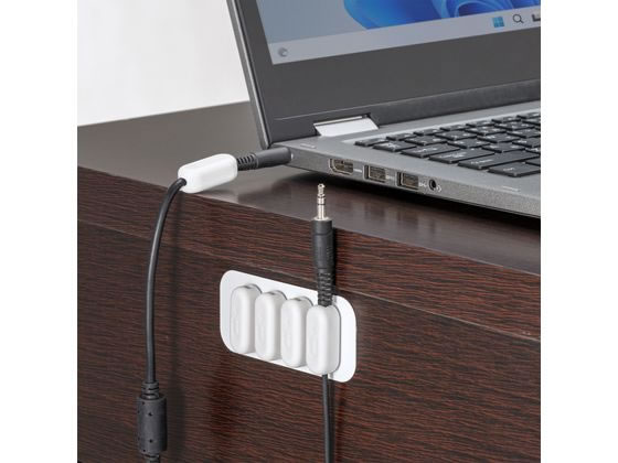 【マラソン限定★ポイント2倍】サンワサプライ マグネットケーブルホルダー ホワイト CA-515W 結束バンド ケーブル結束 デジタル機器 配線パーツ 電源タップ 家電