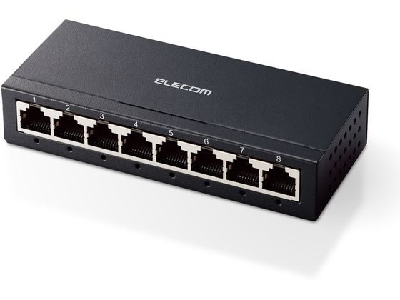 【お取り寄せ】エレコム スイッチングハブ 8ポート EHC-G08MA-B ギガビット対応 スイッチングハブ ネットワーク機器 PC周辺機器