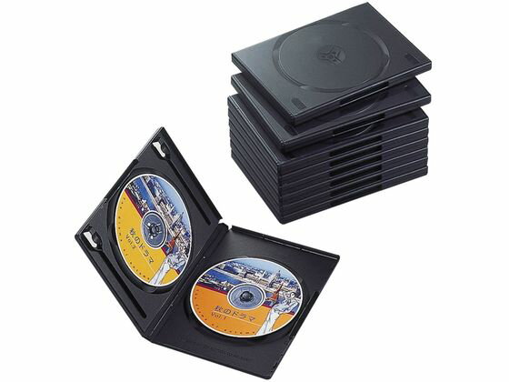 【お取り寄せ】エレコム DVDトールケース 両面収納 10枚パック ブラック CCD-DVD06BK CD用ケース DVD用プラケース メディアケース 記録メディア テープ
