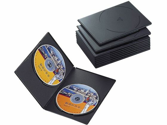 【お取り寄せ】エレコム DVDトールケース 両面収納 10枚パック 黒 CCD-DVDS06BK CD用ケース DVD用プラケース メディアケース 記録メディア テープ
