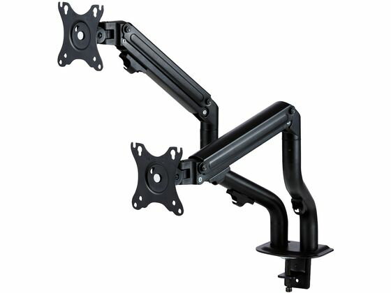 【マラソン限定2,000円クーポン＆11日9:59迄ポイント2倍】エレコム モニターアーム ダブルアーム ロング DPA-DL05BK ディスプレイアーム 関連品 デイスプレイ パソコン 家電