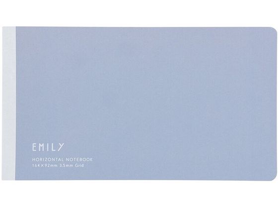 【レビュー投稿で100円OFFクーポン】キングジム EMILy 横長ノート ブルーグレー EY9043-BG ノート