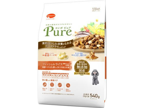 【レビュー投稿で100円OFFクーポン】【お取り寄せ】日本ペットフード コンボ ピュア ドッグ フィッシュ&ライス 540g 日本ペットフード ドライフード 犬 ペット ドッグフード