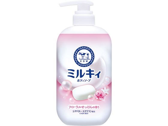 [리뷰 투고로 100 엔 OFF 쿠폰] 우유 비누 밀키 바디 비누 플로럴 비누 펌프 500mL 바디 비누 버스 바디 케어 스킨 케어