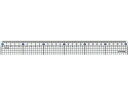 クツワ メタクリル 直線定規(30cm) HSS300 定規 スケール 教材 学童用品