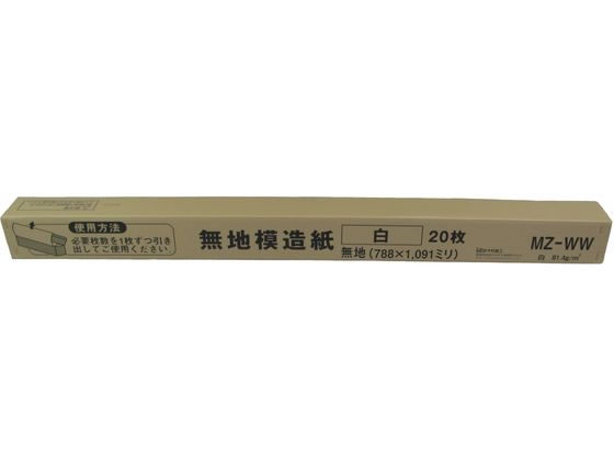 送料無料 今村紙工 模造紙 20枚 白無地 MZ-WW 模造紙 無地 図画 工作 教材 学童 2