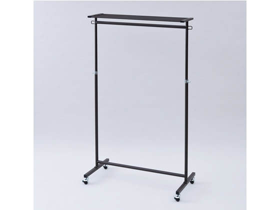 ＼最大2,000円OFFクーポン＆店内全品ポイント2倍以上★マラソン限定／【お取り寄せ】YAMAZEN ハンガーラック 上棚付き ダークブラウン DDSH-SUT(DBR) ポールハンガー パイプハンガー 衣料収納