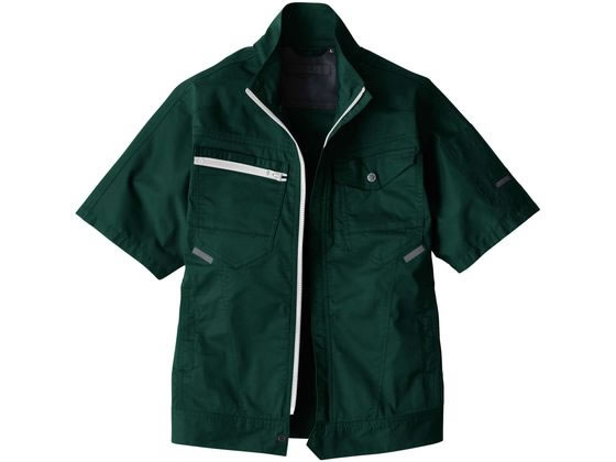 【マラソン限定★ポイント2倍】【お取り寄せ】ビッグボーン 半袖ジャケット ディープグリーン 6L EBA6258-28 EBA6257シリーズ ビッグボーン 作業服 ユニフォーム