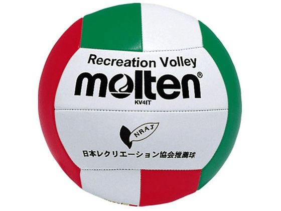 【ブラックフライデー限定★27日9:59迄店内ポイント2倍】【お取り寄せ】モルテン レクリエーションバレーボール 軽量4号球 白×赤×緑 KV4IT