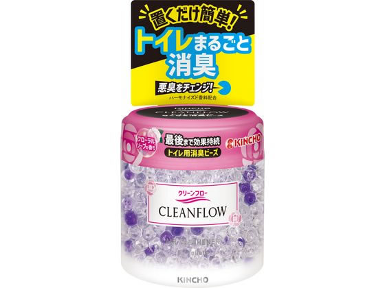 金鳥 クリーンフロー トイレ用消臭ビーズ60日フローラルソープ 置き型タイプ 消臭 芳香剤 トイレ用 清掃
