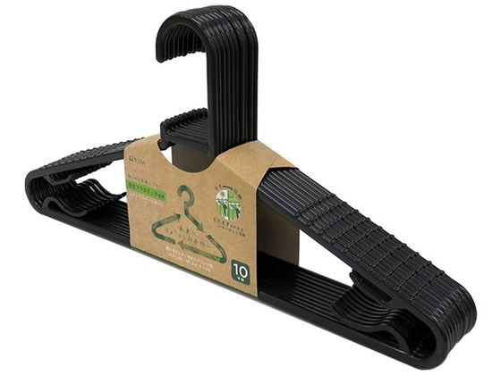 【レビュー投稿で100円OFFクーポン】【お取り寄せ】東和産業 リサイクルランドリーハンガー 10本組 ブラック 洗濯バサミ 洗濯ハンガー 洗濯 清掃 清掃