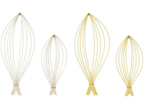 【ブラックフライデー限定★27日9:59迄店内ポイント2倍】【お取り寄せ】東京堂 水引葉飾り 8個 #118 白 金 インテリア 花材 フラワーアレンジメント 小物 ハンドメイド DIY 和風 お正月 フラワーアレンジメント道具 花器 花資材 花 フラワーアレンジメント材料