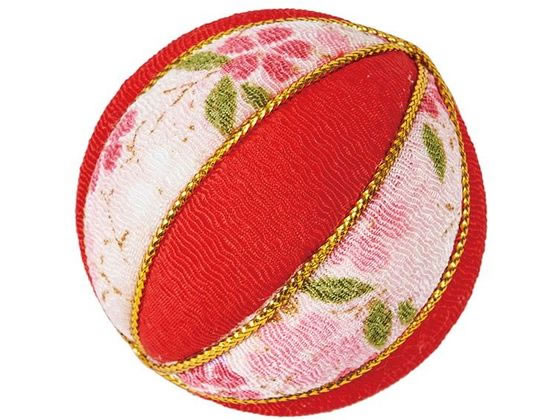 【ブラックフライデー限定★27日9:59迄店内ポイント2倍】【お取り寄せ】東京堂 ちりめん花玉5cm #3 赤 ..