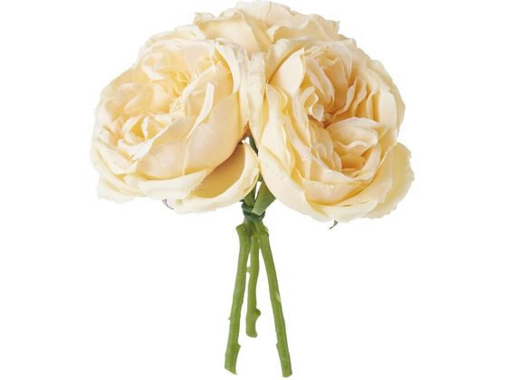 【お取り寄せ】YDM 造花 フラワーガーデンローズバンドル3P ベージュ